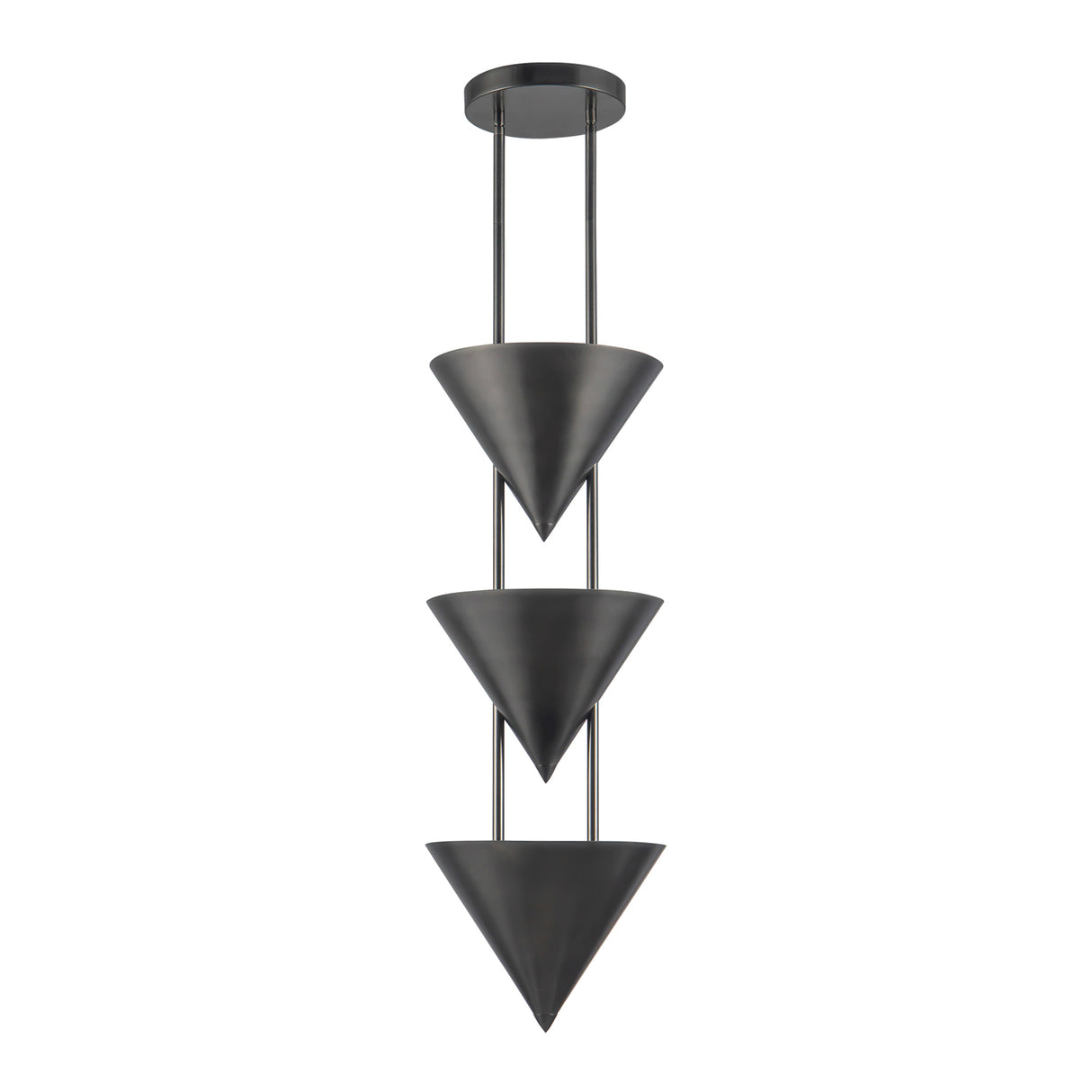 Zora 3 Light Pendant 10", Aged Steel