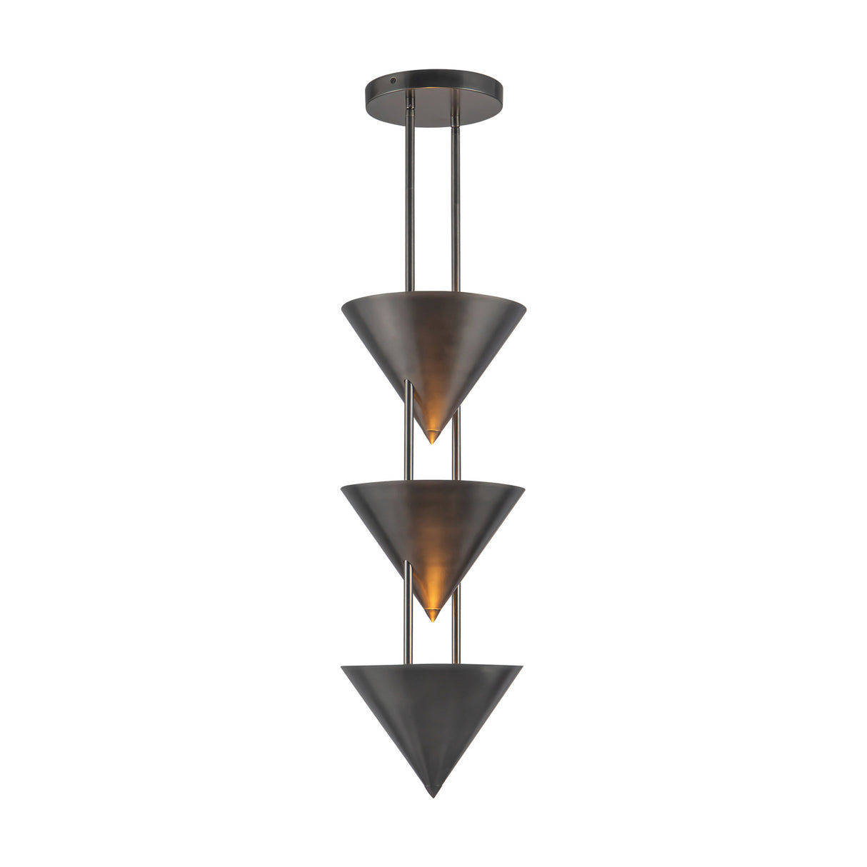 Zora 3 Light Pendant 10", Aged Steel