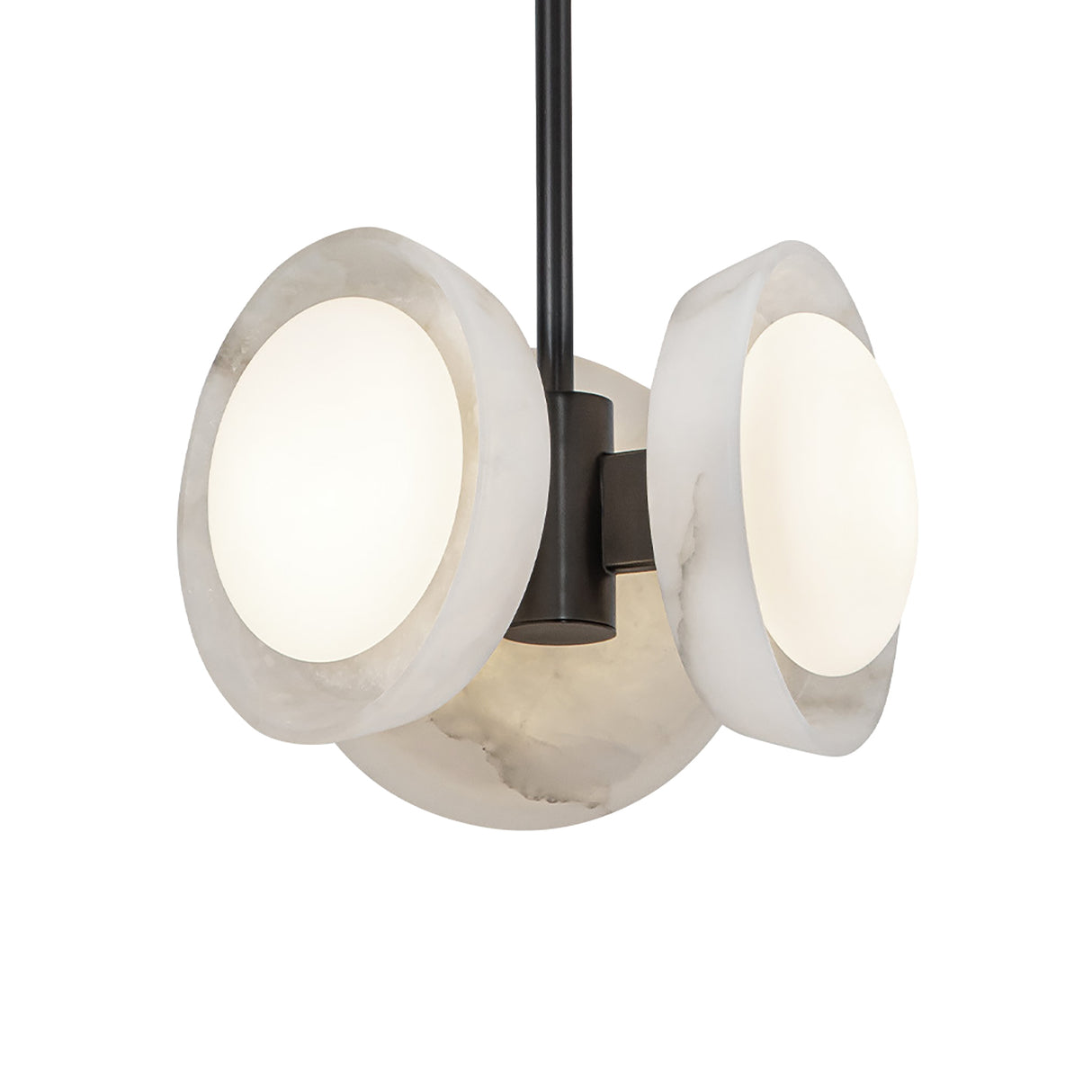 Osmund LED Pendant 13", Urban Bronze and Alabaster
