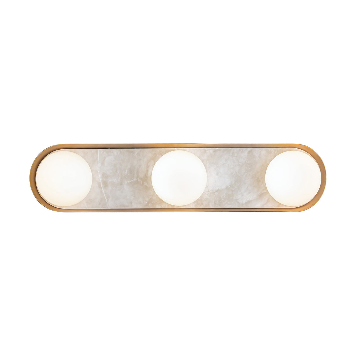 Osmund LED Vanity Light 23", Vintage Brass and Alabaster