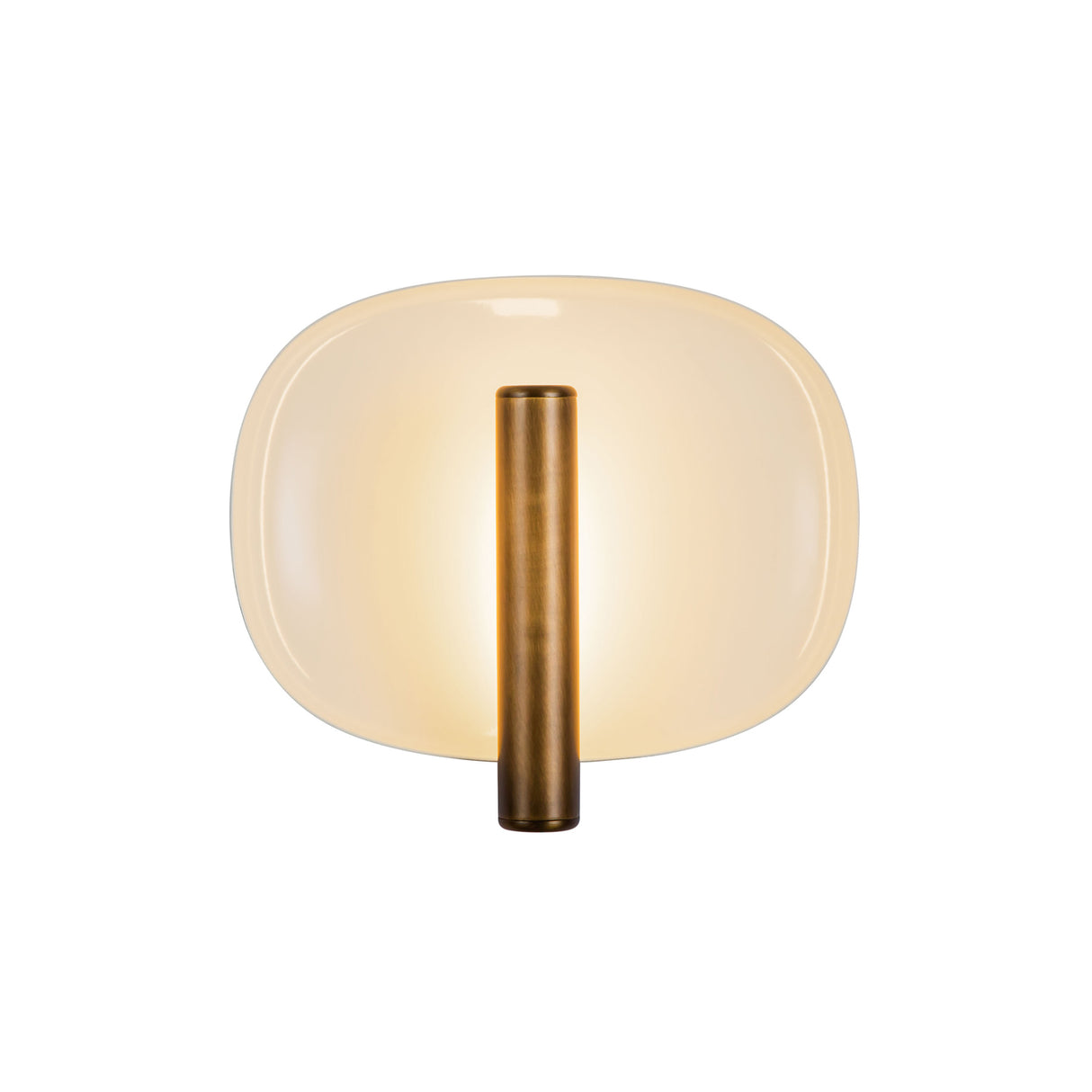 Orlene LED Wall Sconce 8", Pearl White and Vintage Brass