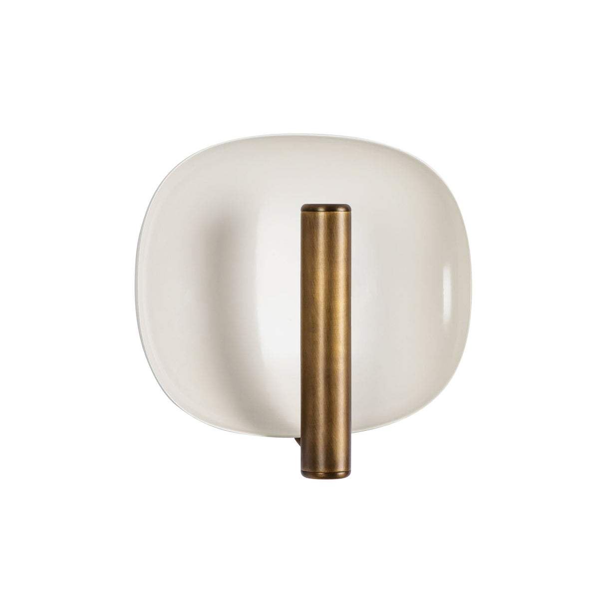 Orlene LED Wall Sconce 8", Pearl White and Vintage Brass