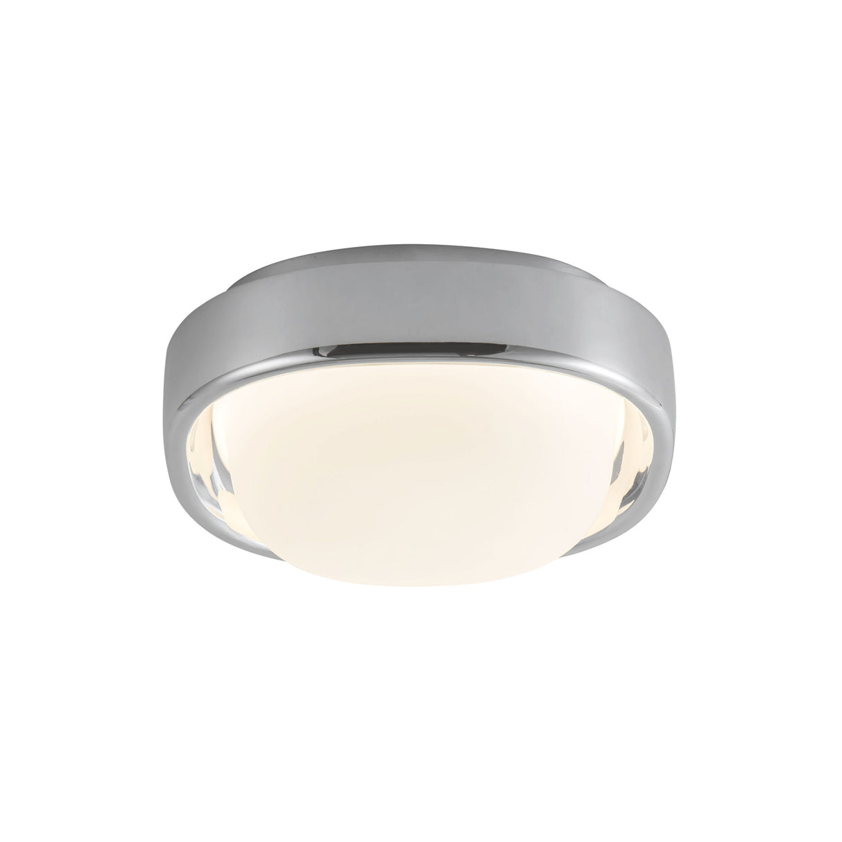 Carina LED Flush Mount 8", Chrome and Opal Glass