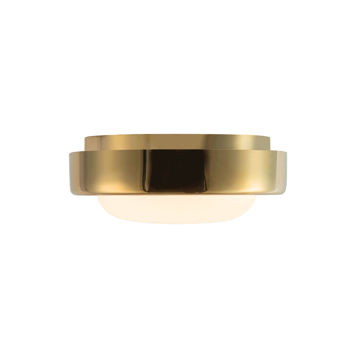 Carina LED Flush Mount 8", Polished Brass and Opal Glass
