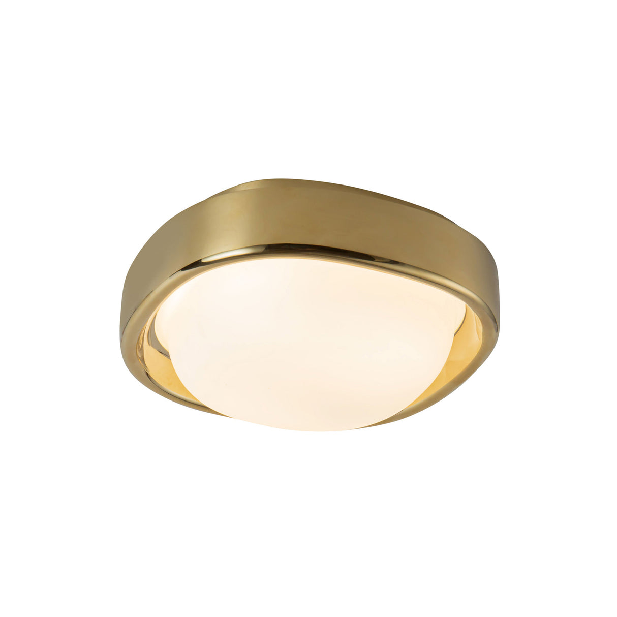Carina LED Flush Mount 8", Polished Brass and Opal Glass
