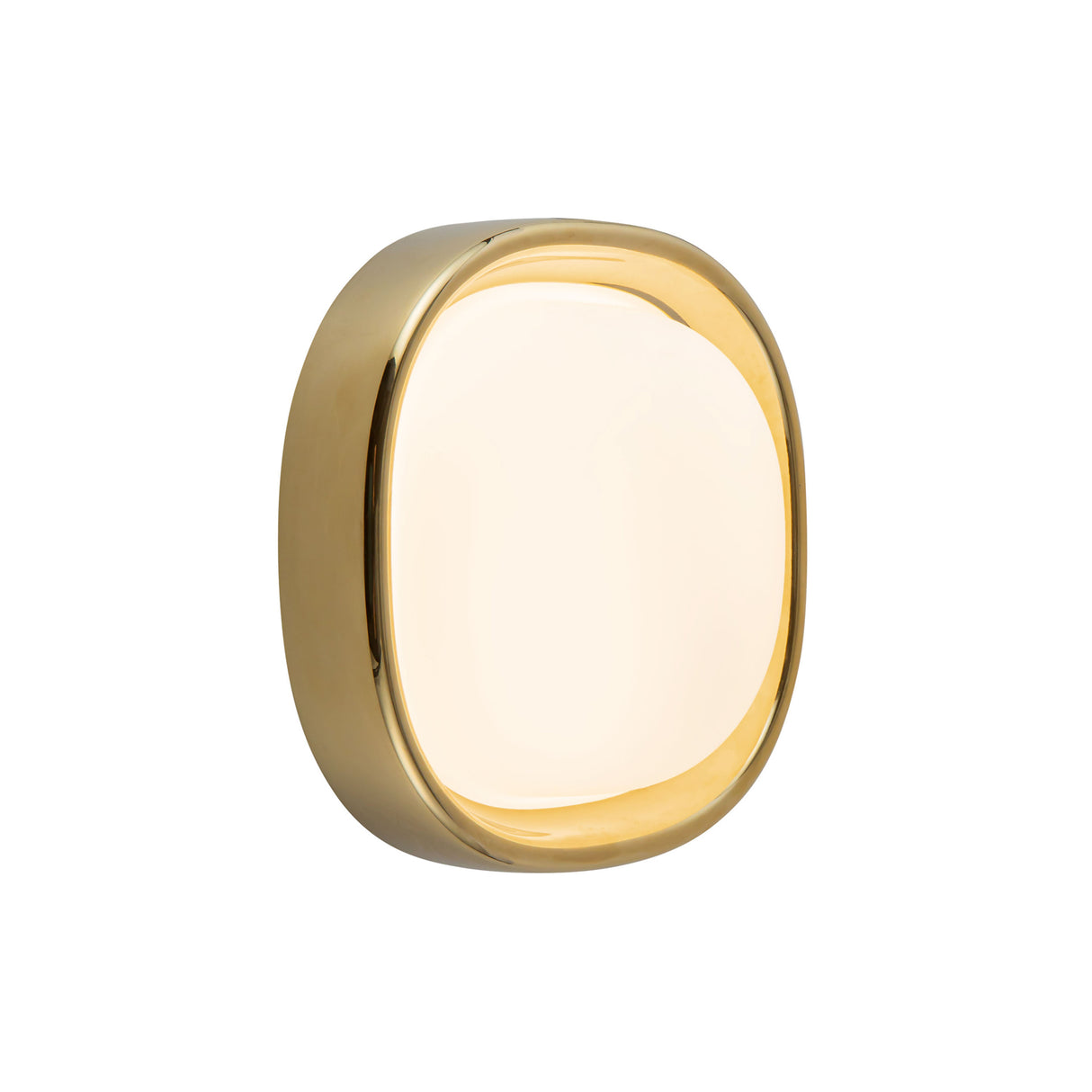 Carina LED Flush Mount 8", Polished Brass and Opal Glass