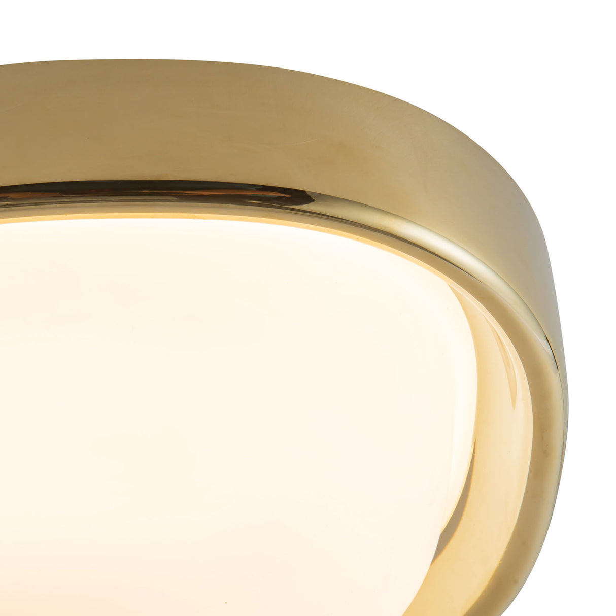 Carina LED Flush Mount 8", Polished Brass and Opal Glass