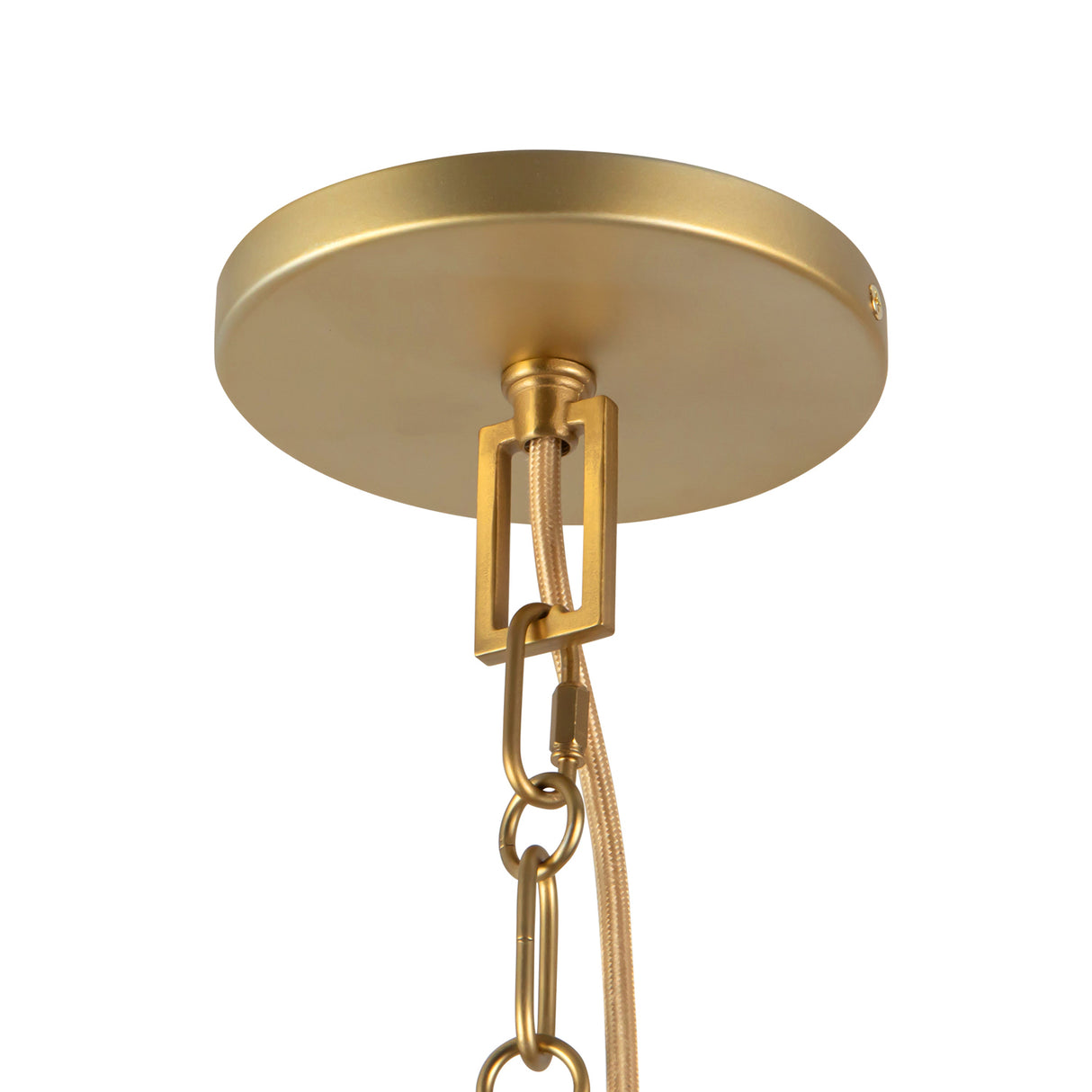 Daina Pendant 13", Brushed Brass and Blue Floral