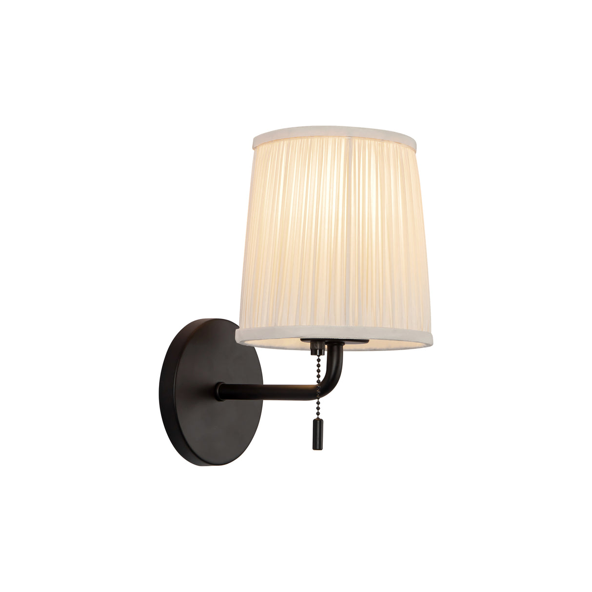 Daina Wall Sconce 10", Matte Black and White