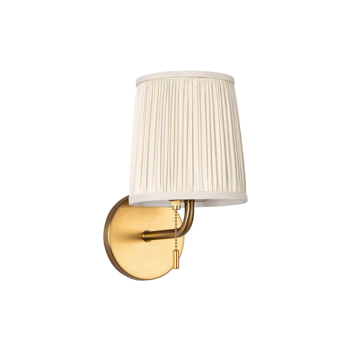 Daina Wall Sconce 10", Brushed Brass and White