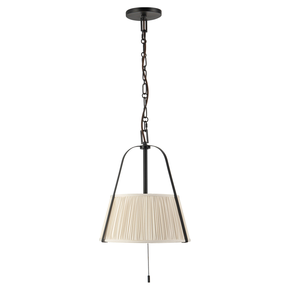 Daina Pendant 13", Matte Black and White