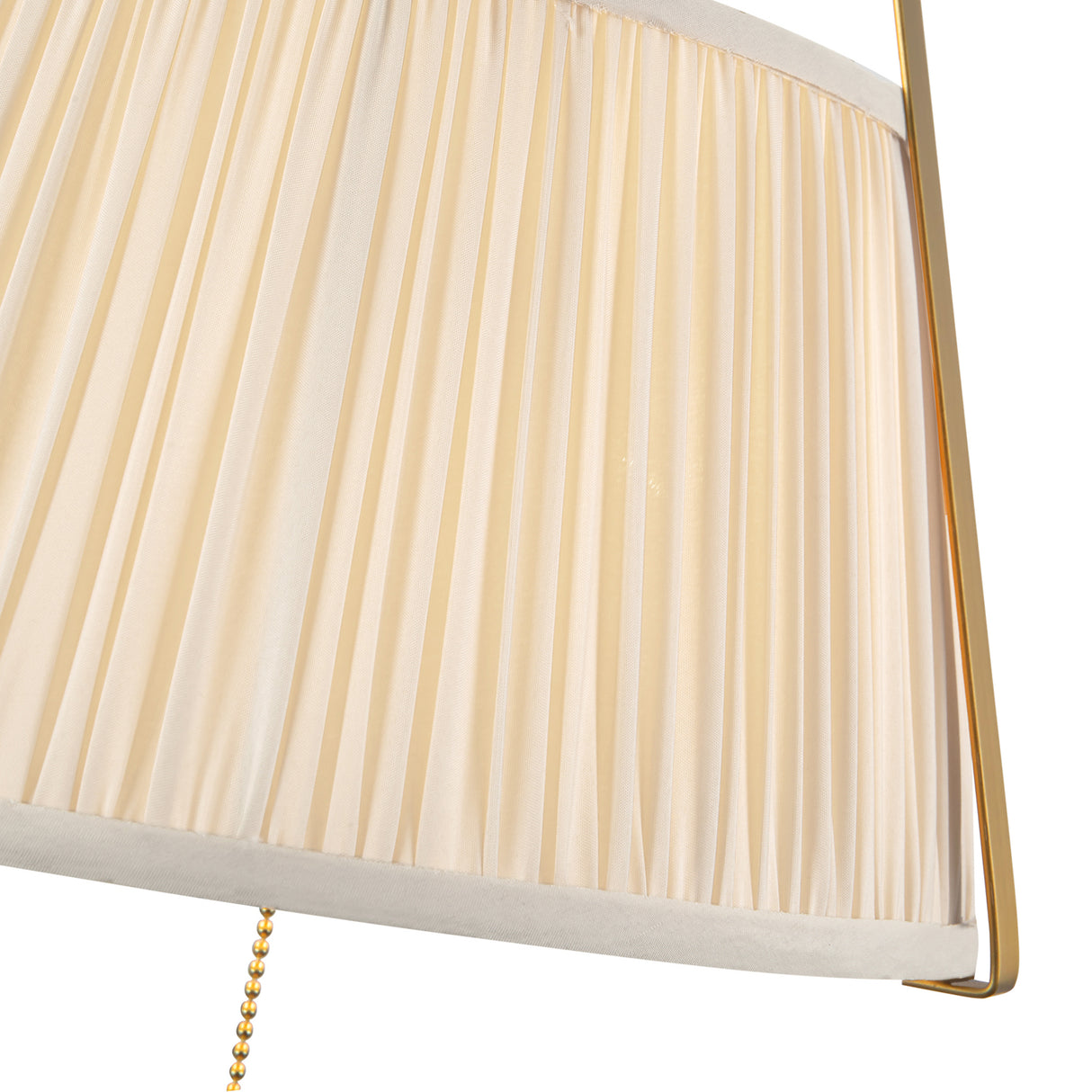 Daina Pendant 13", Brushed Brass and White