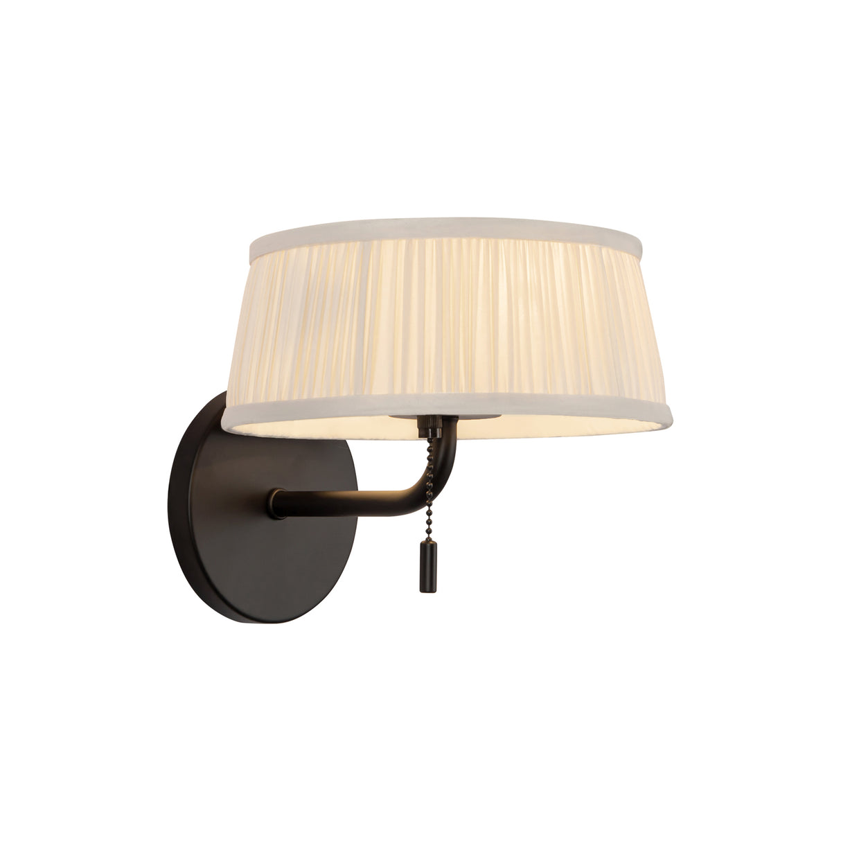 Daina Wall Sconce 7", Matte Black and White