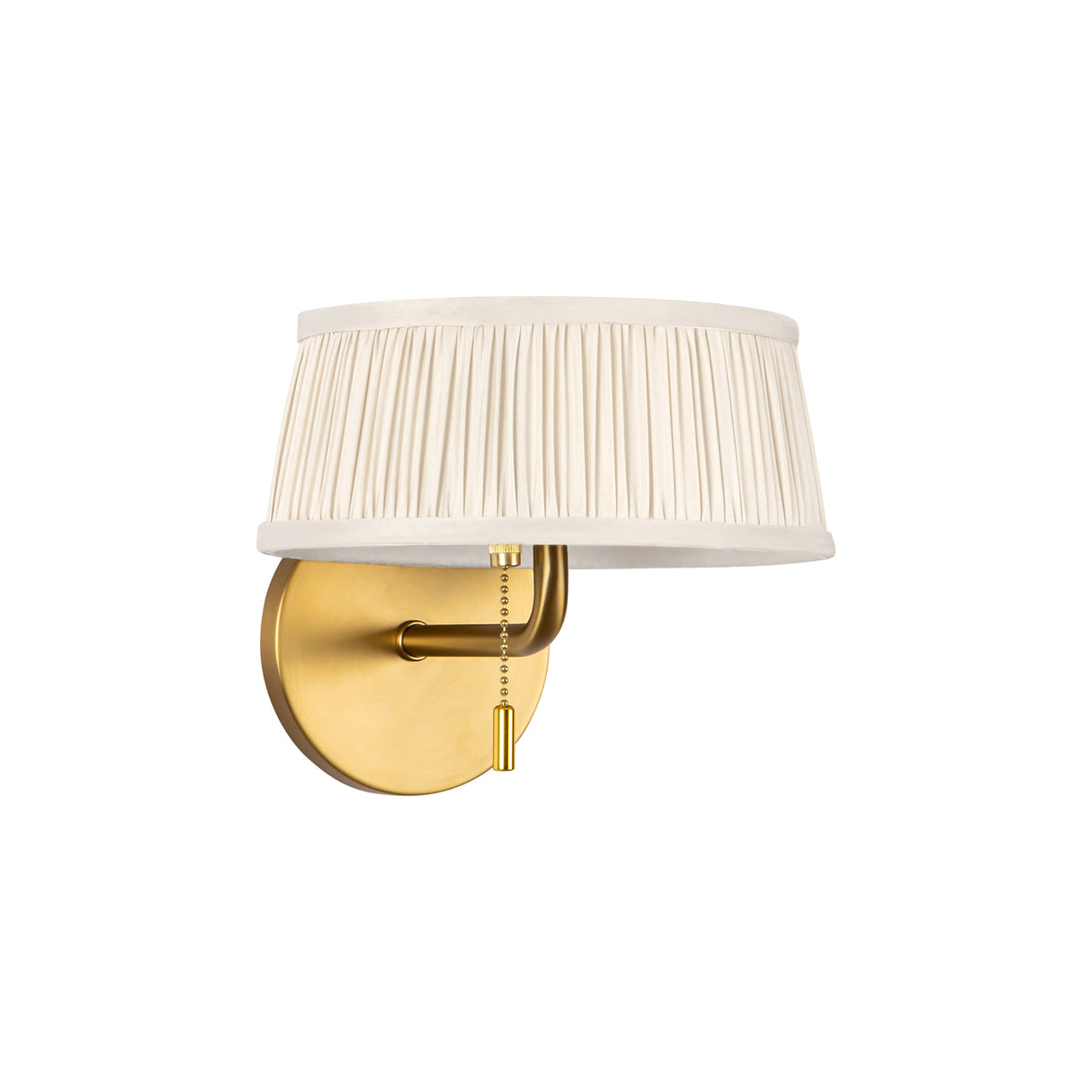 Daina Wall Sconce 7", Brushed Brass and White