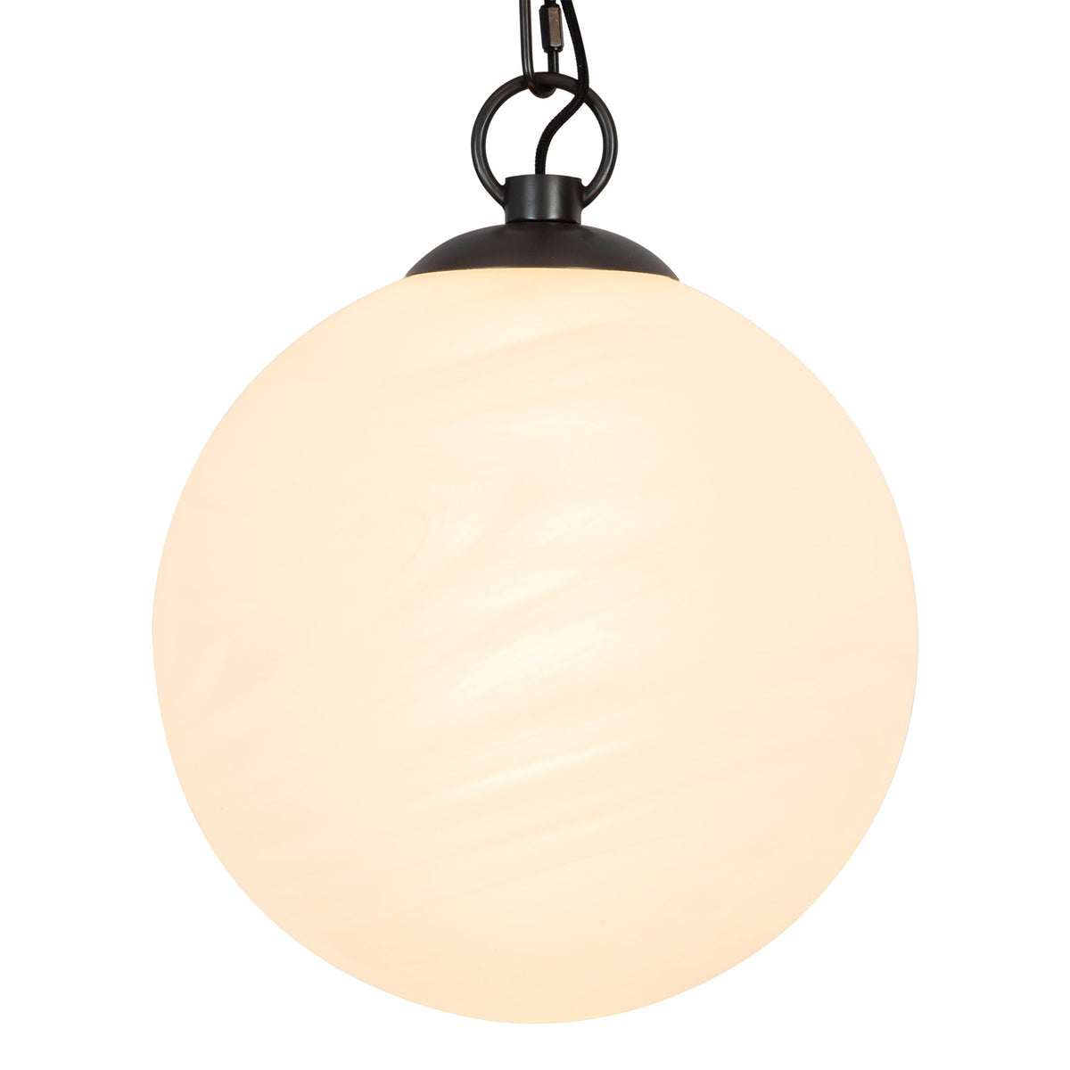 Cariselle LED 3 Light Swag Pendant, Urban Bronze and Cloud Glass