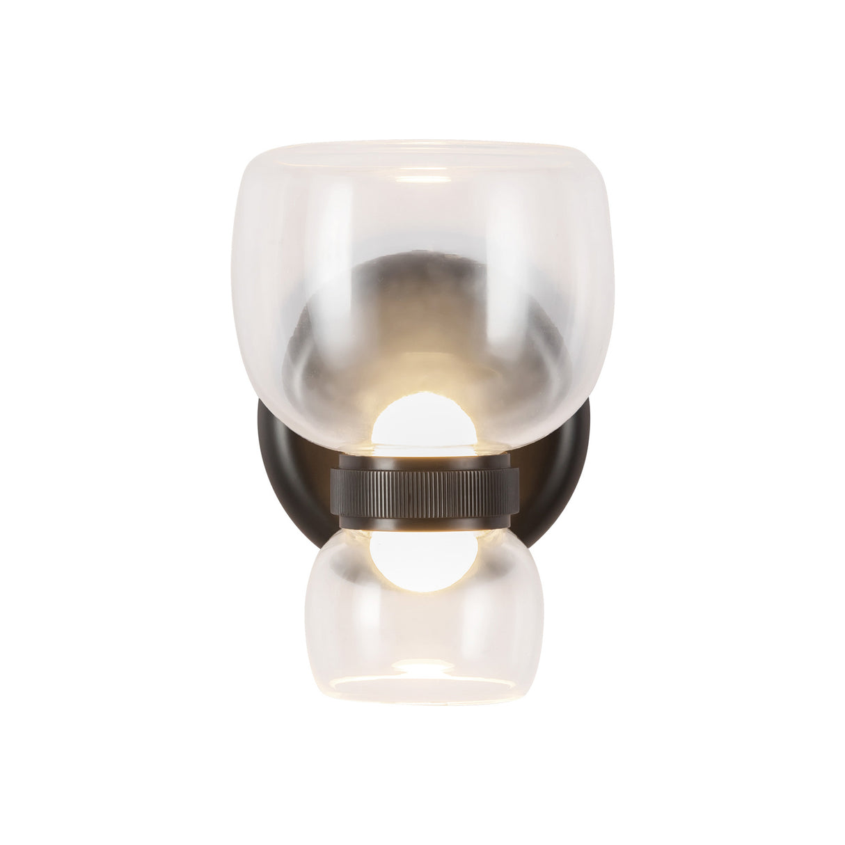 Brann LED Wall Sconce 8", Urban Bronze and Clear Glass