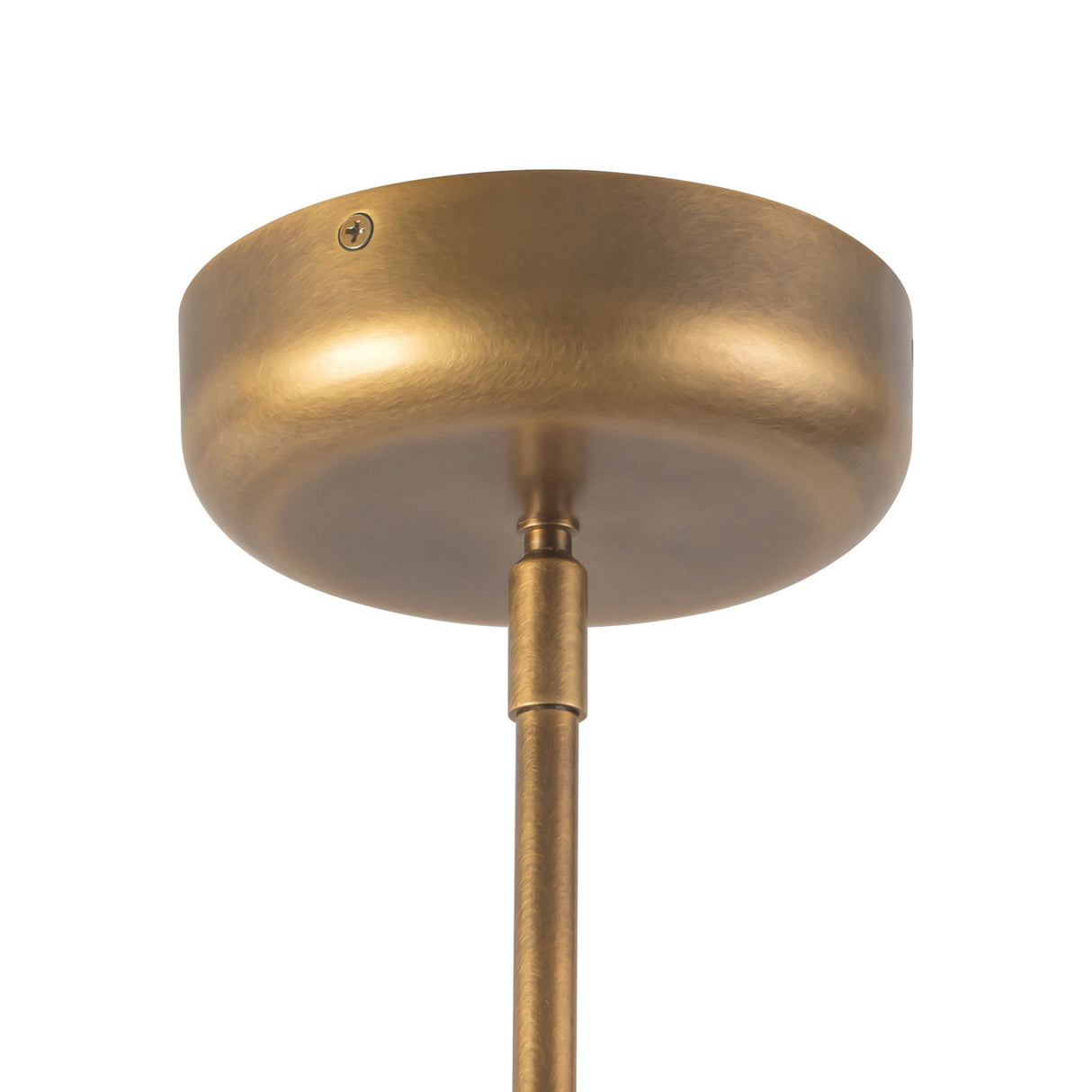 Brann LED Chandelier 36", Vintage Brass and Clear Glass