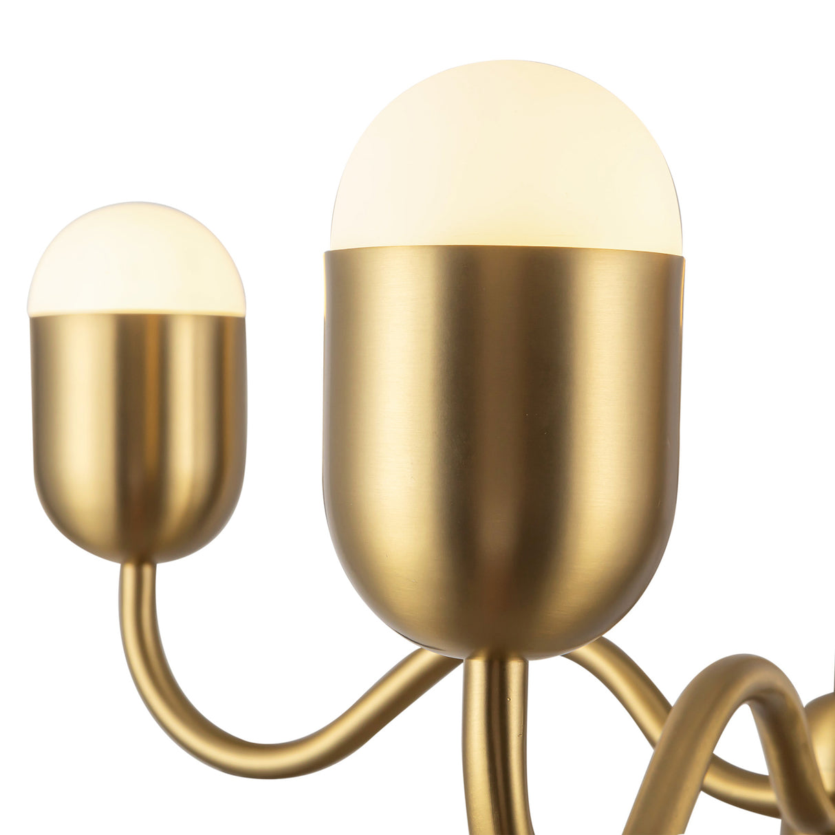 Rubina 4 Light Chandelier 27", Brushed Brass