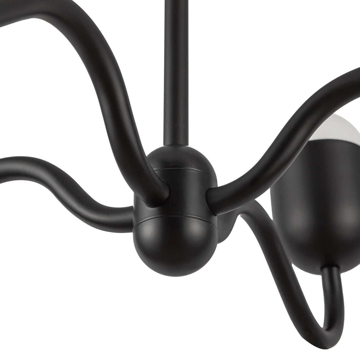 Rubina 4 Light Chandelier 27", Matte Black