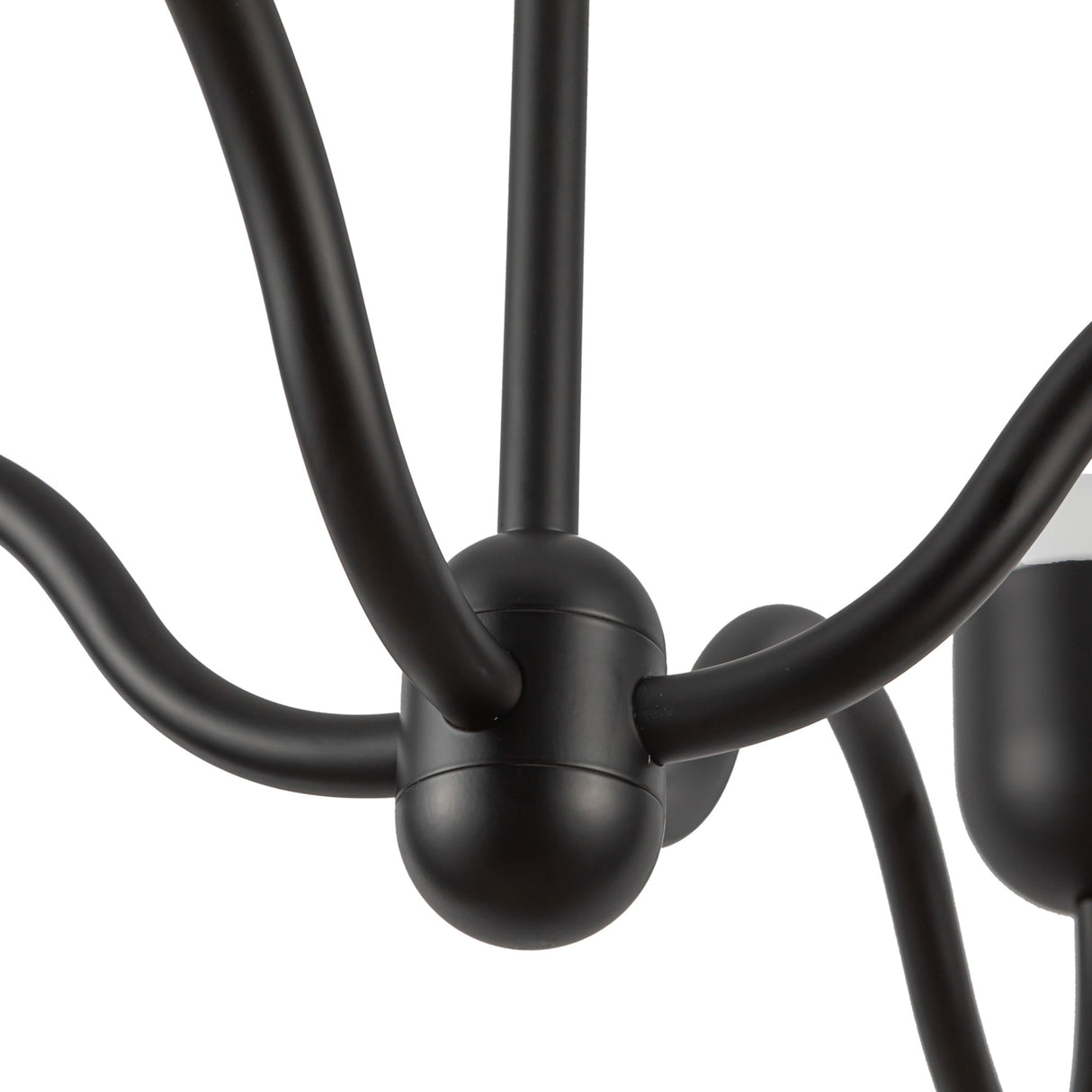 Rubina 4 Light Chandelier 39", Matte Black