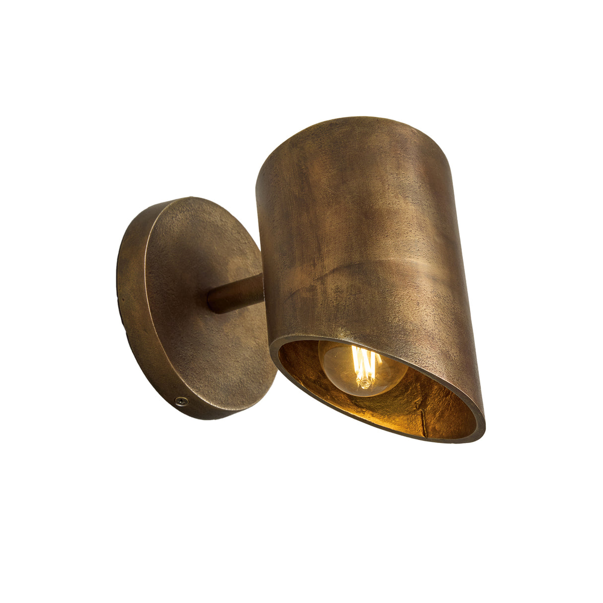 Kitt 1 Light Wall Sconce 8", Oxidized Brass