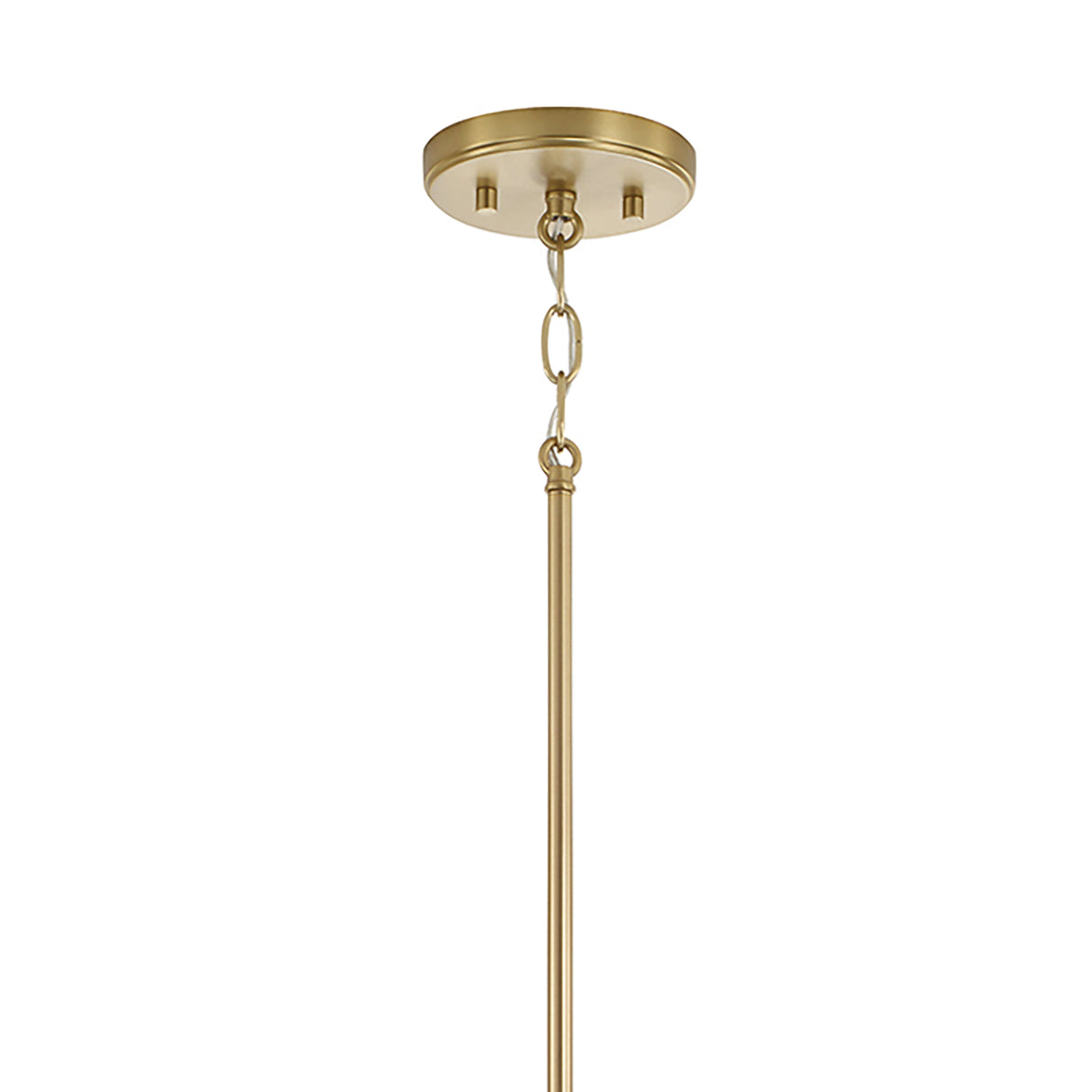 Blossom Medium Pendant 18", Matte Brass and Clear Glass