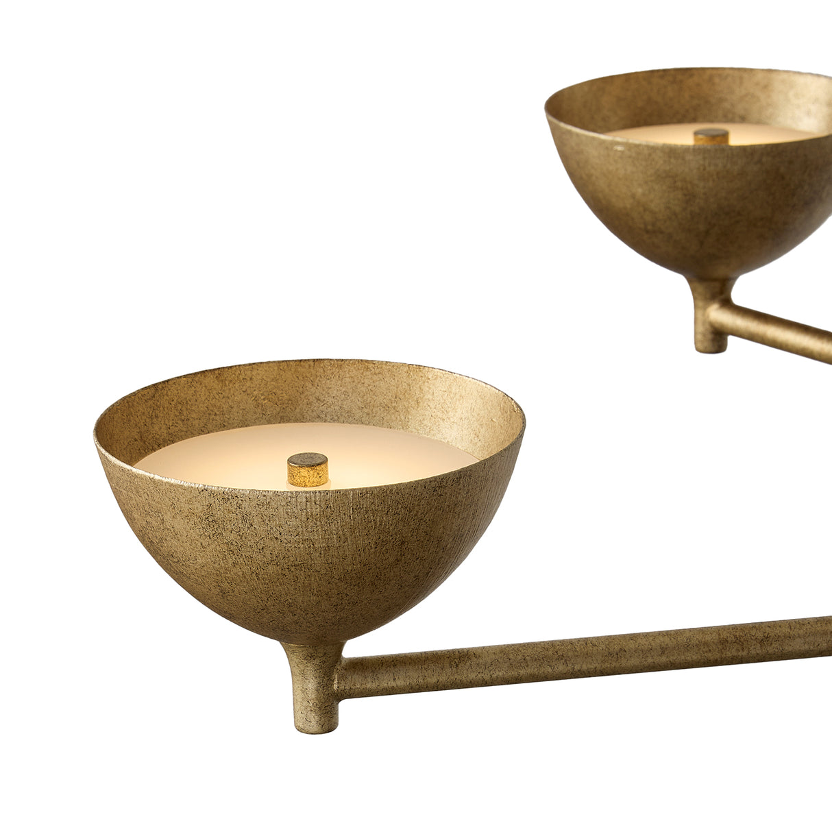 Blaise Two-Tier LED Chandelier 43", Feathered Brass