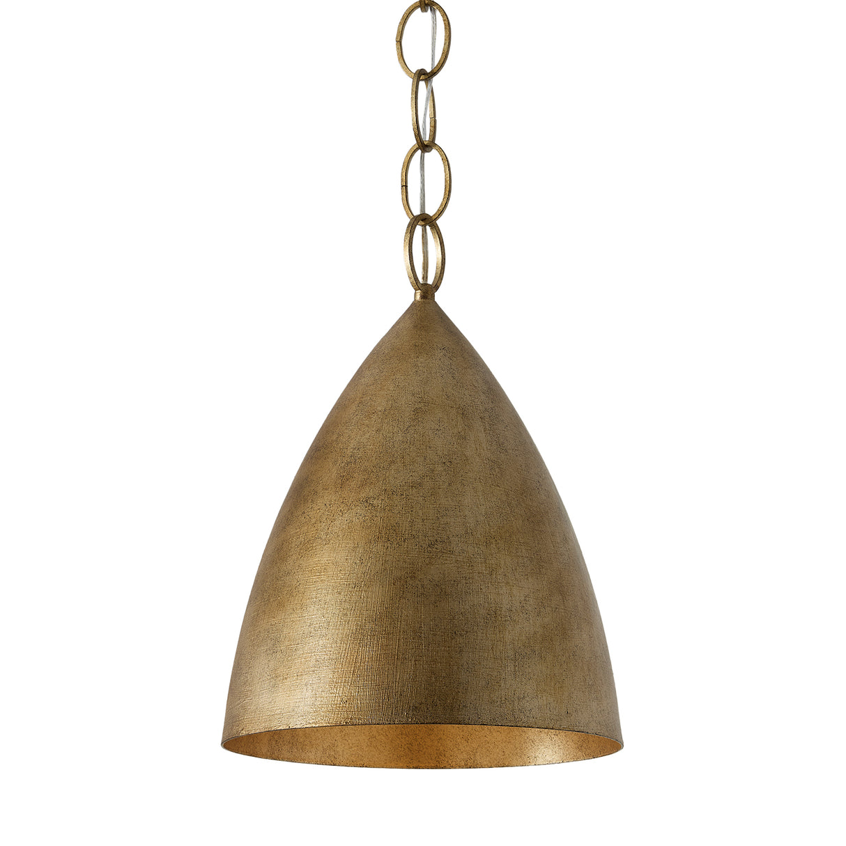 Blaise LED Pendant 13", Feathered Brass