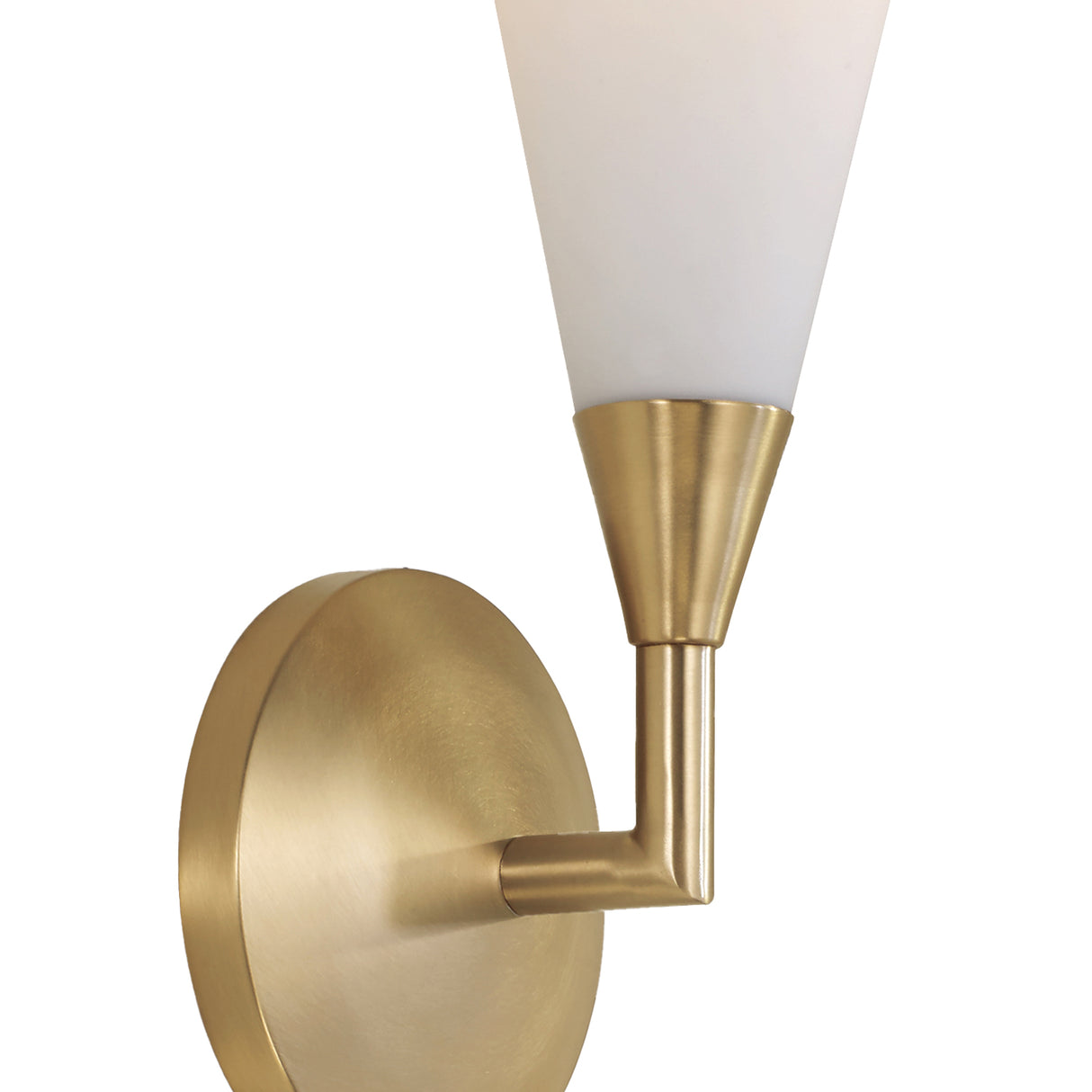 Avani Wall Sconce 14", Matte Brass and Opal Glass