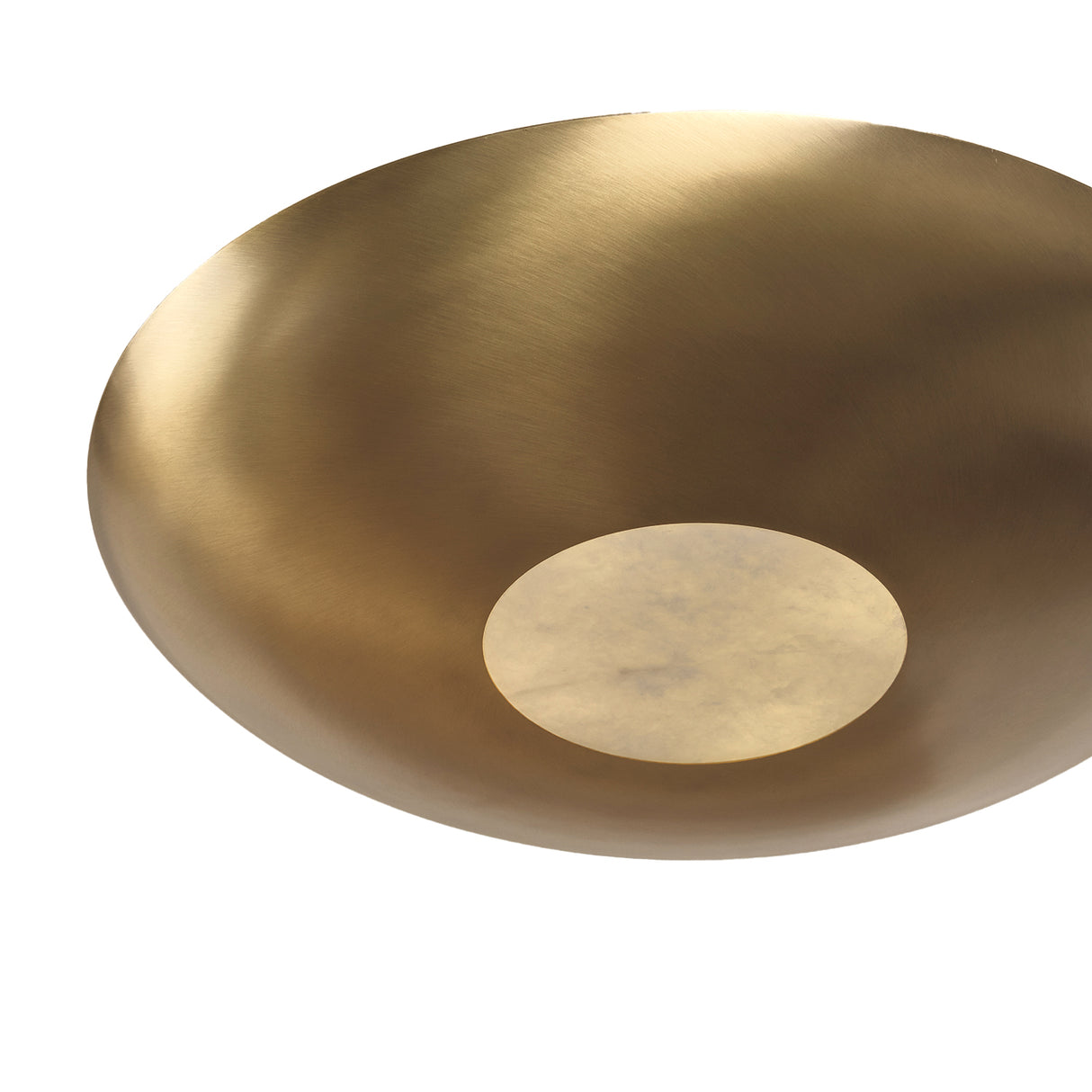 Calix Semi-Flush 23", Aged Brass and Alabaster