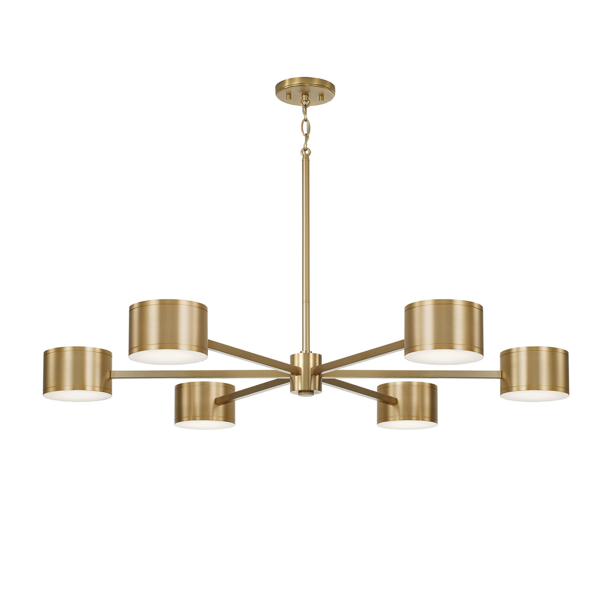 Carmine LED Chandelier 42", Aged Brass