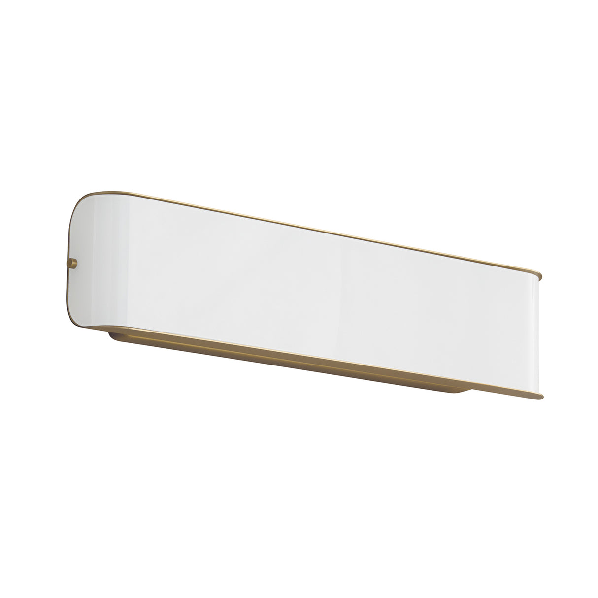 Cian LED Vanity Light 23", Aged Brass and Milk Glass
