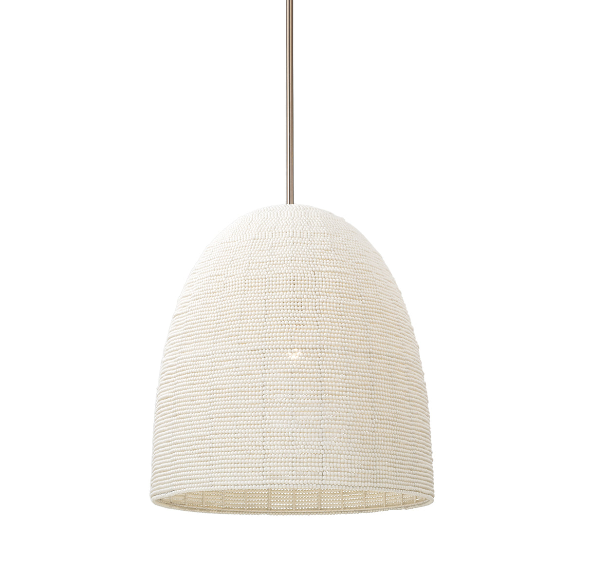 Camiri Large Pendant 18", Aged Brass and Ivory