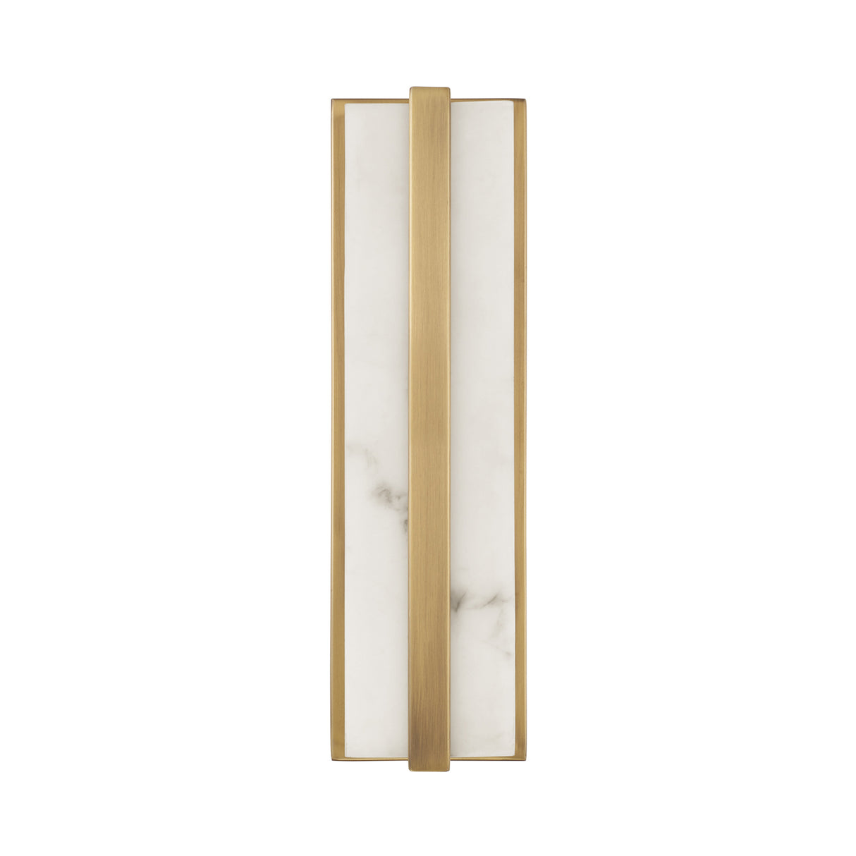 Azura LED Wall Sconce 16", Aged Brass and Alabaster