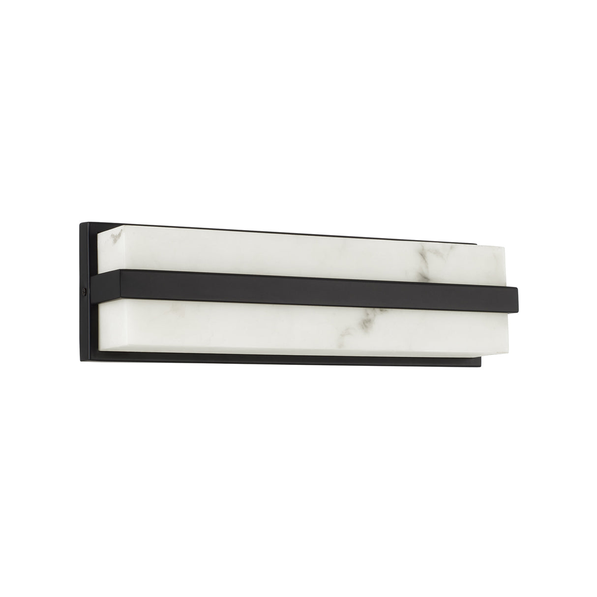Azura LED Wall Sconce 16", Matte Black and Alabaster
