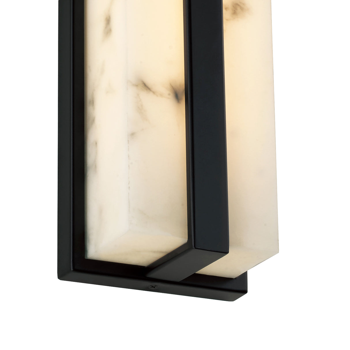 Azura LED Wall Sconce 16", Matte Black and Alabaster