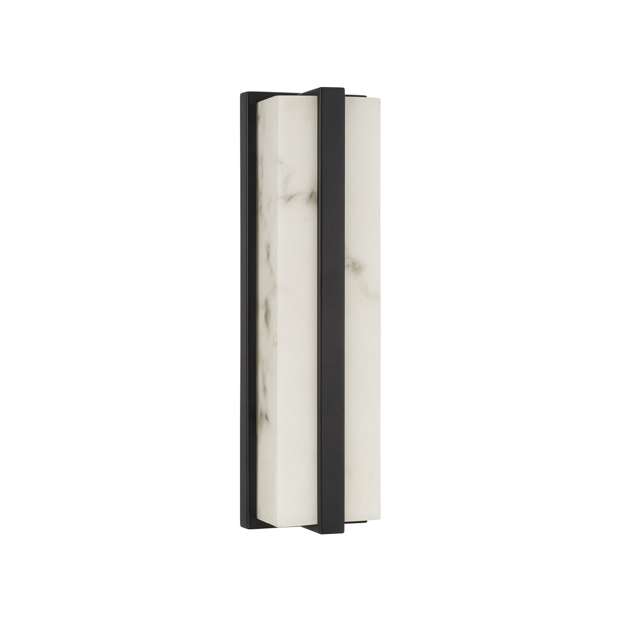 Azura LED Wall Sconce 16", Matte Black and Alabaster