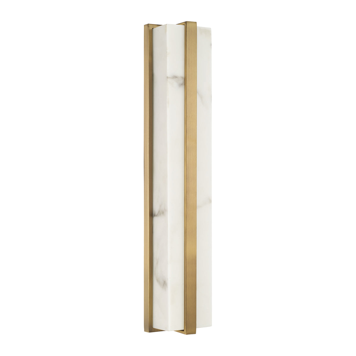 Azura LED Vanity 24", Aged Brass and Alabaster