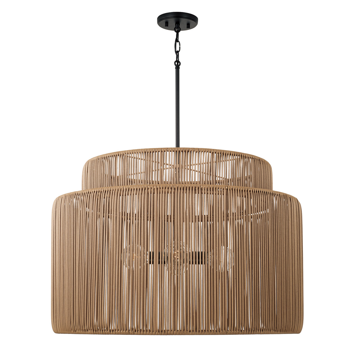 Luma 4 Light Outdoor Pendant 29", Sienna and Black