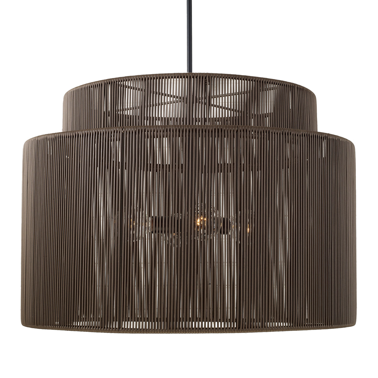 Luma 4 Light Outdoor Pendant 29", Umber and Black