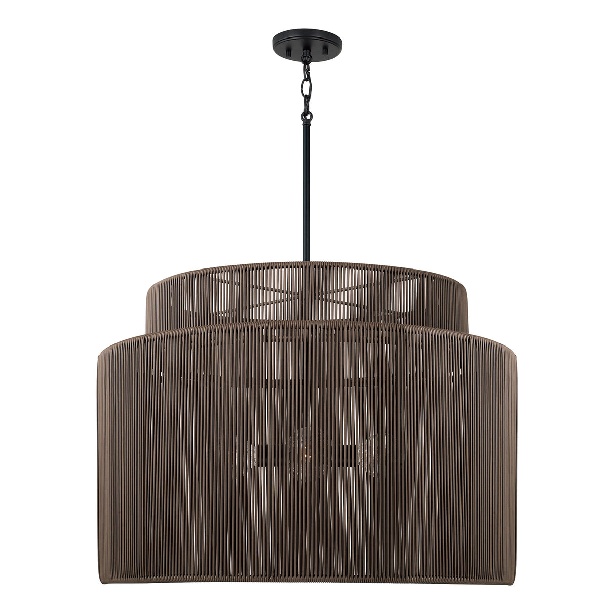Luma 4 Light Outdoor Pendant 29", Umber and Black