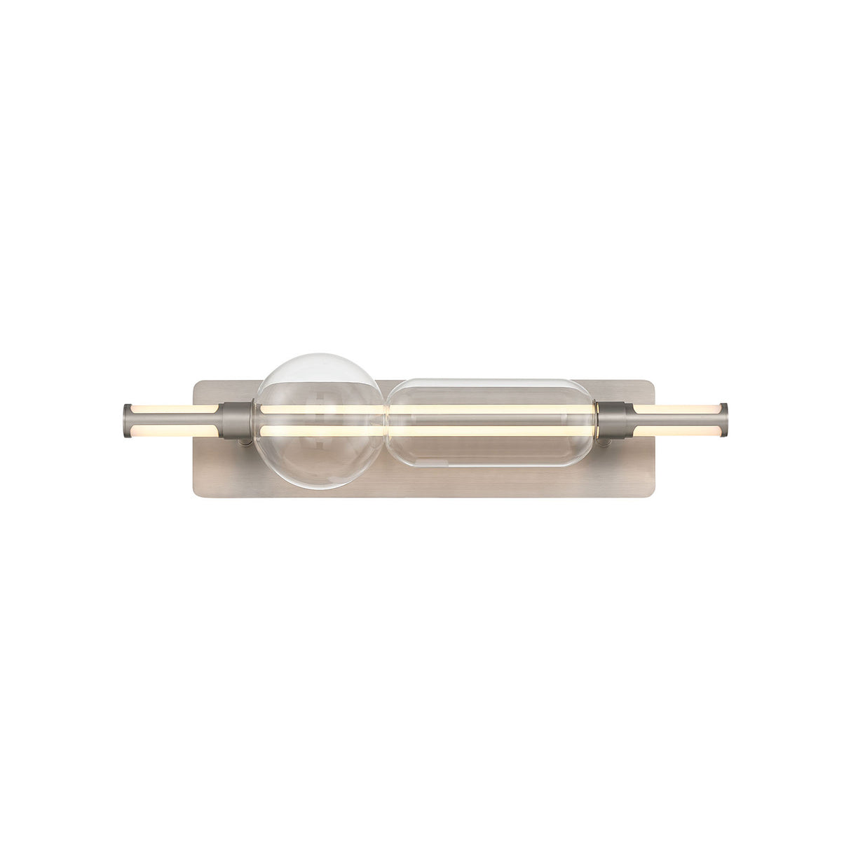 Latimer LED Vanity Light 26", Satin Nickel and Clear Glass