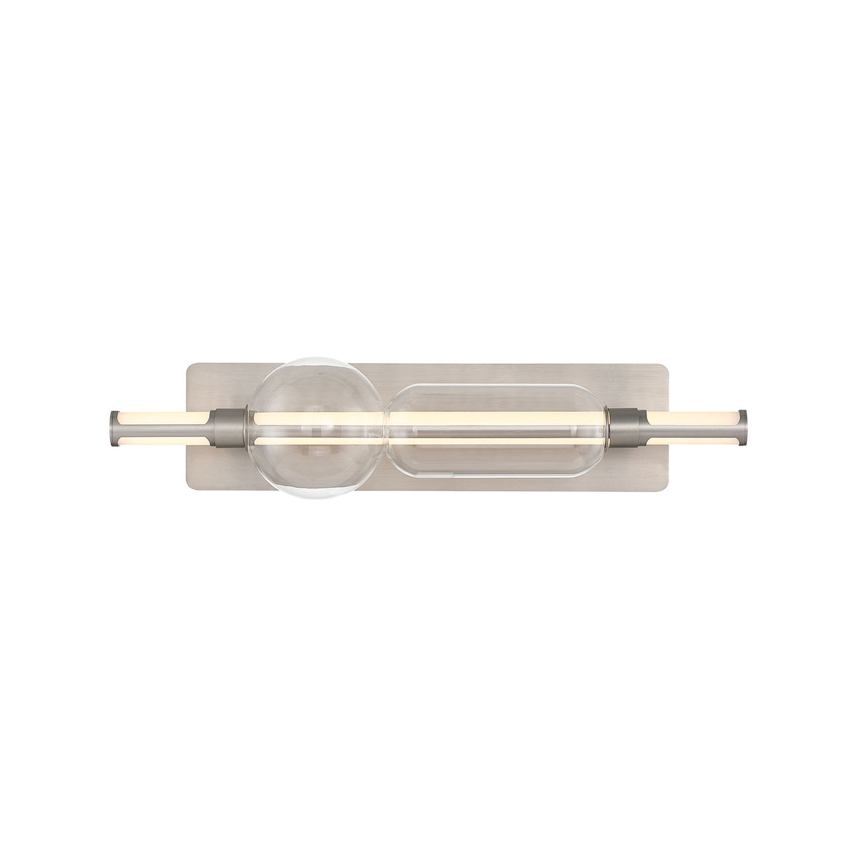 Latimer LED Vanity Light 26", Satin Nickel and Clear Glass
