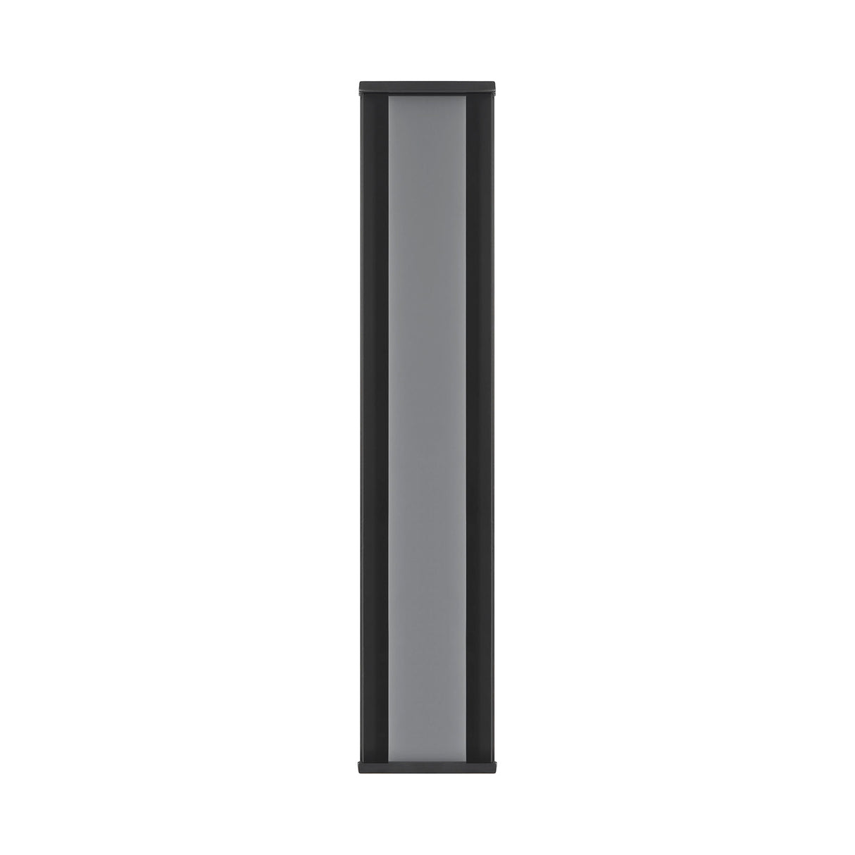 Siran Outdoor LED Wall Sconce, Large 24", Matte Black and Smoke Glass