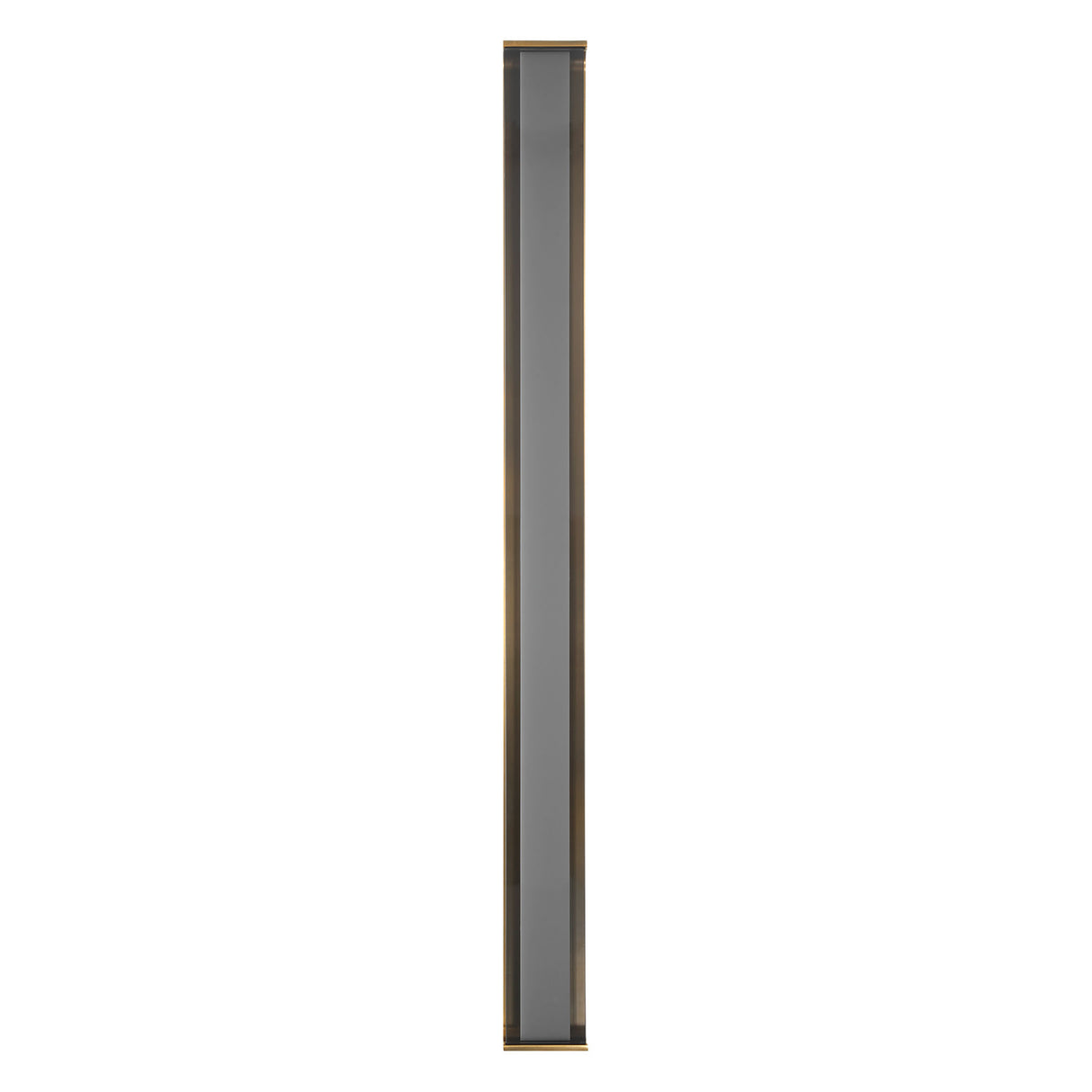 Siran Oversized LED Wall Sconce 62", Antique Brass and Smoke Glass