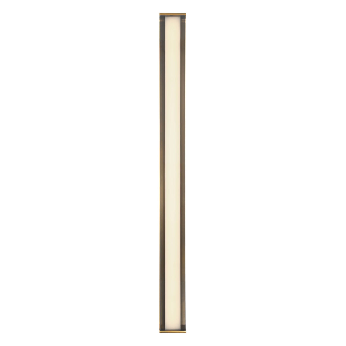 Siran Oversized LED Wall Sconce 62", Antique Brass and Smoke Glass