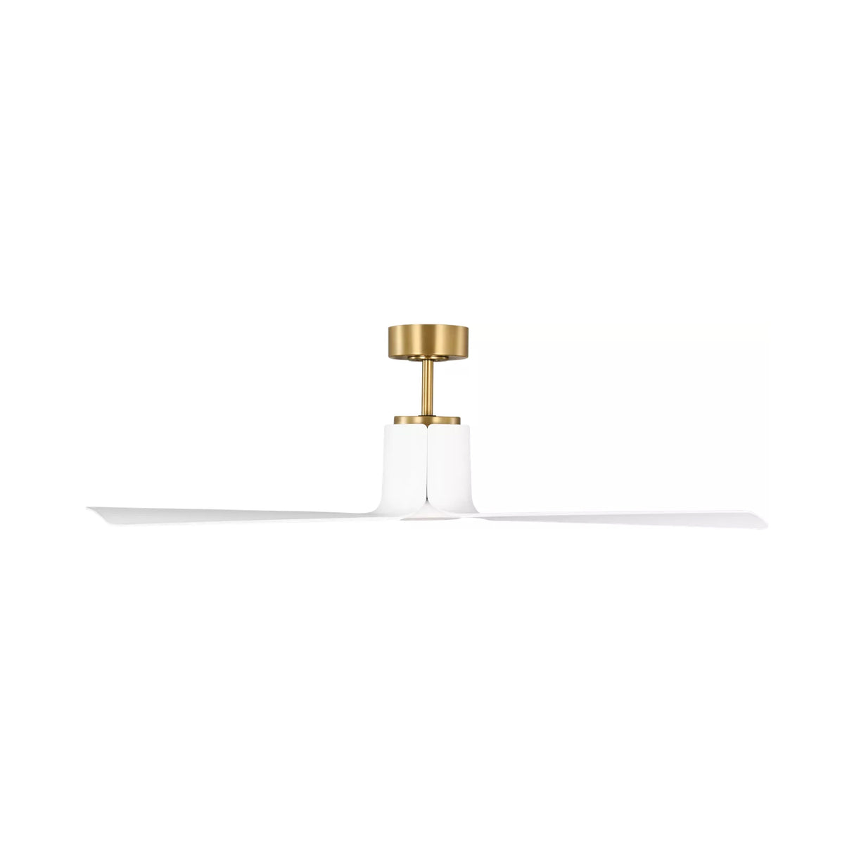 Condor LED Smart Ceiling Fan 52", Matte White with Modern Brass