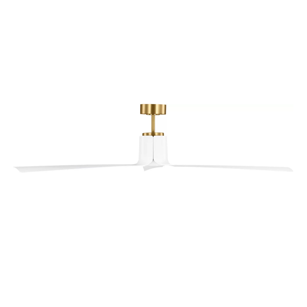 Condor LED Smart Ceiling Fan 66", Matte White with Modern Brass