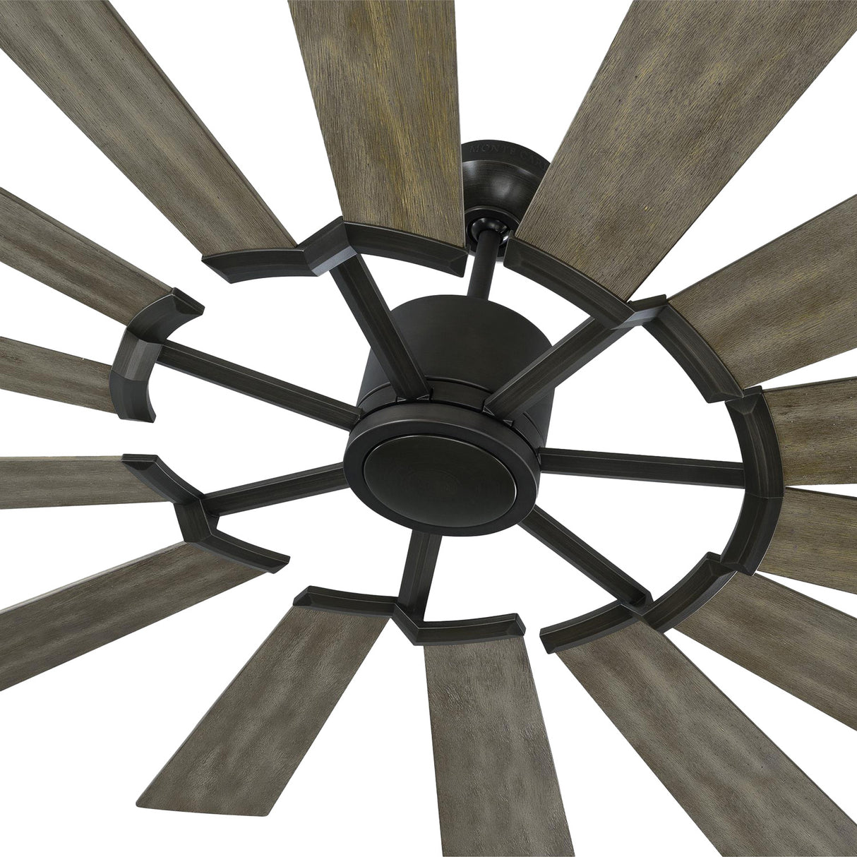 Dunlin LED Ceiling Fan 72", Gray Wash Wood and Aged Pewter
