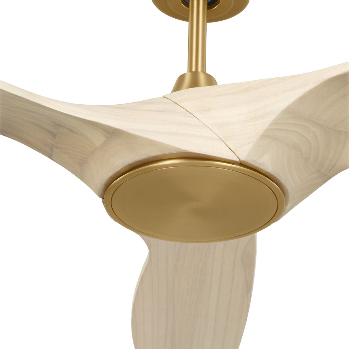 Osprey LED Smart Ceiling Fan 52", Whitewash Oak with Modern Brass